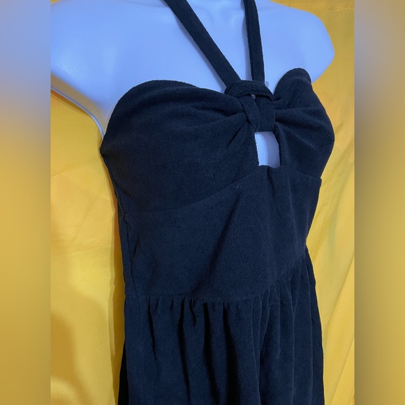 Women's Towel Terry Romper - Wild Fable Black M #M947 - Picture 6 of 13